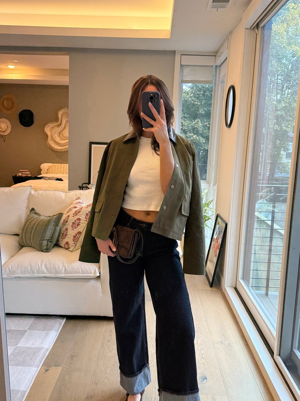 Lulus Olive Green Cropped Jacket